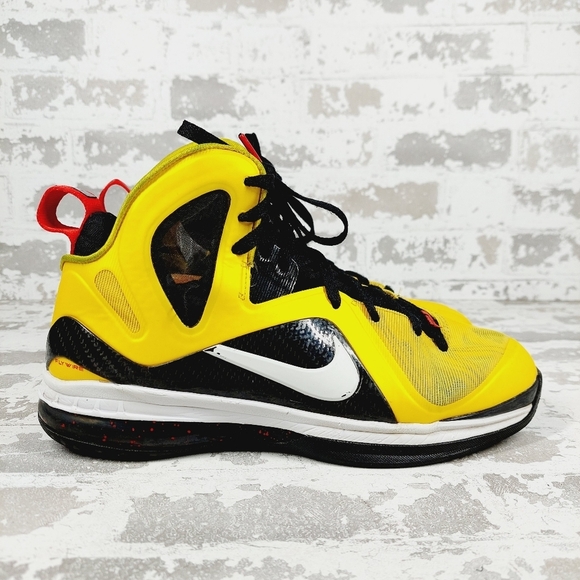Nike LeBron 9 P.S. Elite \'Taxi\' Yellow Black Lace Up Basketball Sneakers K264 main image 11